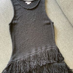 Black fringe top